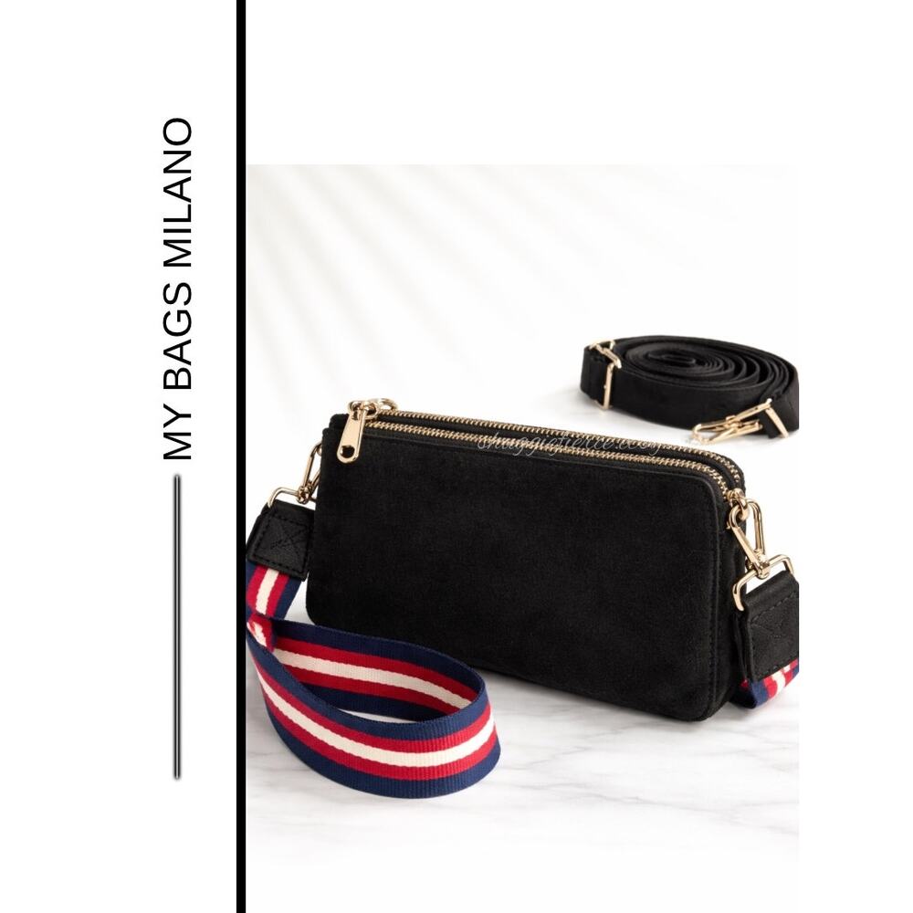 MSRP: $95 ✨ My Style Bags Milano Black Suede Crossbody Purse ✨SAME/NEXT DAY SHIP
